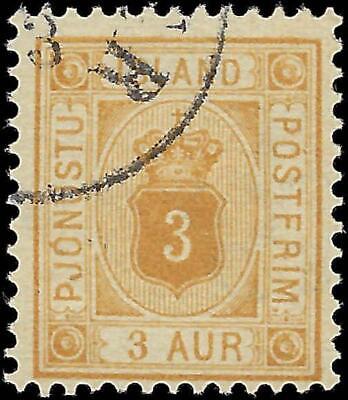 VEGAS - 1898-1902 Iceland 3a Official - S# O10 - No Hidden Flaws - Nice!