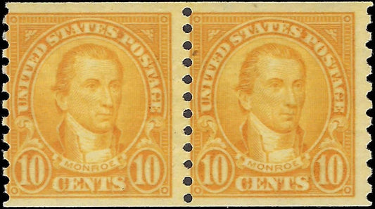 c1924 - Scott #603 10c - Coil Pair - MNH, Undisturbed OG - Fresh & Clean!