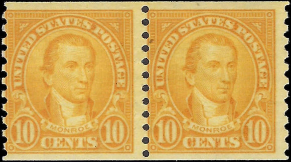 c1924 - Scott #603 10c - Coil Pair - MNH, Undisturbed OG - Fresh & Clean!
