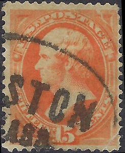 VEGAS - 1870 Webster 15c - Sc# 152 - Nicely Repaired Tears Right Corners