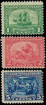 VEGAS - 1920 Pilgrim Tercentenary Set - Scott 548, 549, 550 All MH, OG