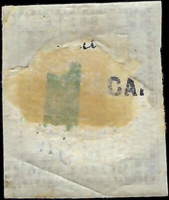 VEGAS - 1861 Two Sicilies, Italy 1/2g Stamp - Scott 20 - Crease