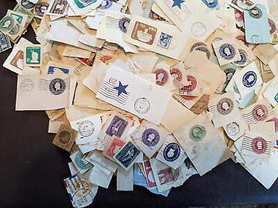 VEGAS - Unchecked Bag Mostly USA Postal Card/Stationary Cutouts - Mint & Used
