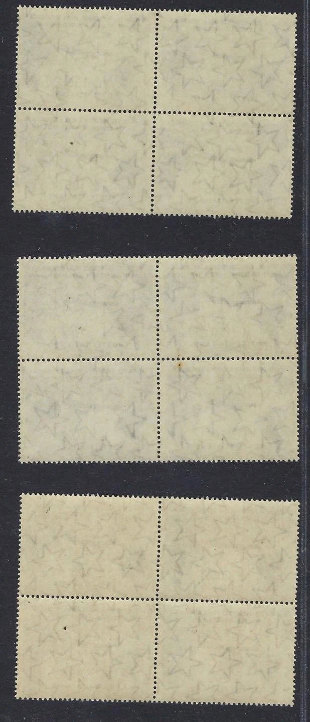 1961 Italy Stamp Set - Scott 832-834 - MNH, Blocks of 4!