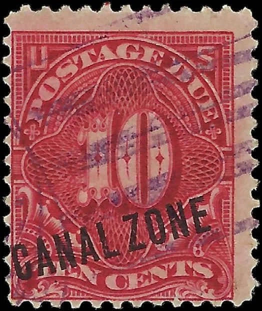 1914 USA Canal Zone Postage Due - Scott J3 - Used - Solid