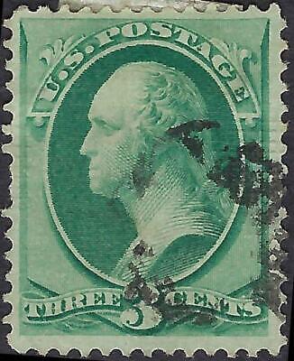 VEGAS - 1870 Washington 3c - Scott 136 H Grill - Solid - Short Perf - Centering!