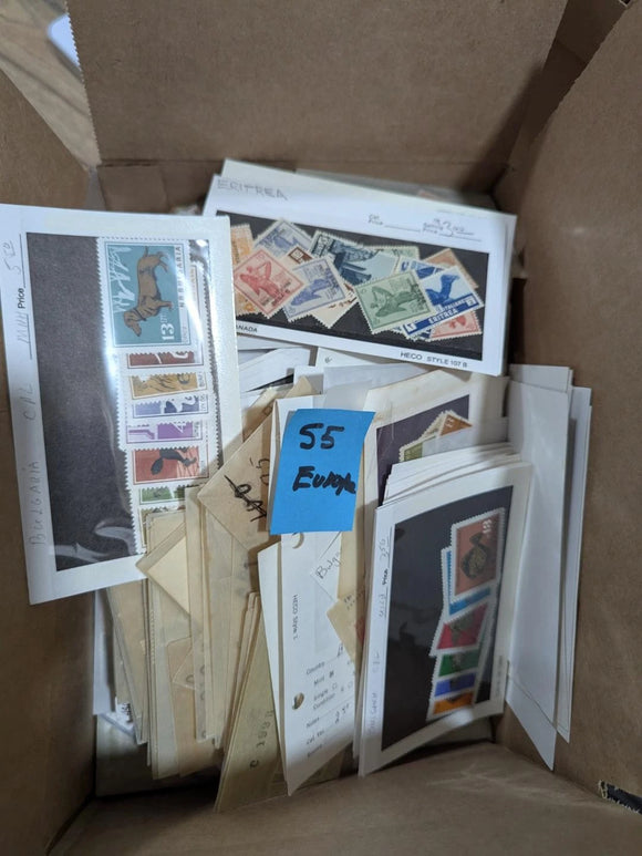 Quantity Europe Stamps in Bags & Stock Pages Unchecked From Estate! -87 Photos