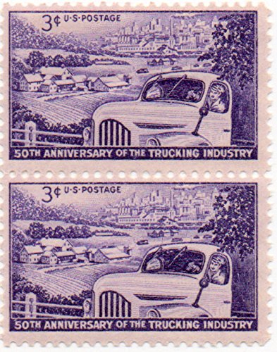 1953 Anniversary of Trucking Pair 0f 2 3 c Postage Stamps -Scott 1025- MNH,OG