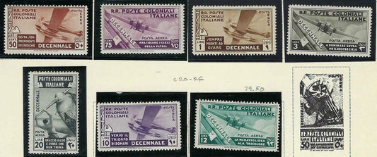 1933 Italian Colonies Air Post - Scott C20-C26 - MH - Beautiful Short Set!