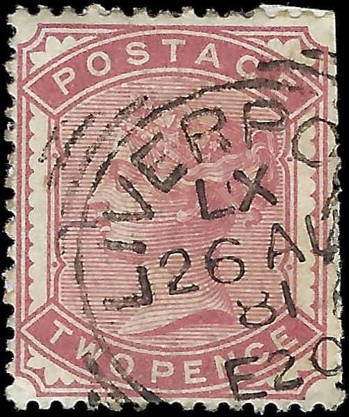 c1880 - Great Britain Scott # 81 - Solid with Short Perfs on Right - Cat= $140!