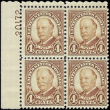 c1930 - Sc# 685 President Taft Plate Block of 4 - MH OG