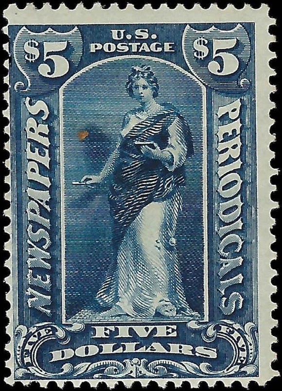 c1896 - Scott PR121 Newspaper Periodical Stamp $5 - MH, OG