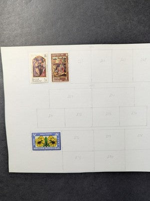 Old British Honduras Collection on Home Made Pages - M&U- Some Better - 9 Photos