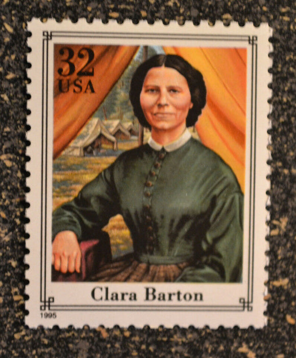 1995 Civil War Clara Barton Single 32c Postage Stamp, Sc#2975c, MNH, OG