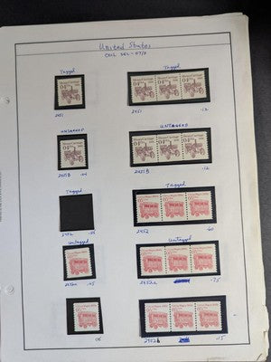 USA Transportation & Other Coils on Pages in Mounts - MNH - See 21 Photos