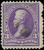 c1894 - #253 Jackson 3c USA Postage Stamp - Used - Light Cancel - No Visible WM