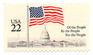 1985 Flag Over Capitol Dome Single 22c Postage Stamp, Sc#2116, MNH, OG