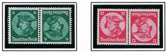 1933 Tete Beche Pairs -Sc# 398a,399a -MNH, Undisturbed OG -Post Office Fresh!