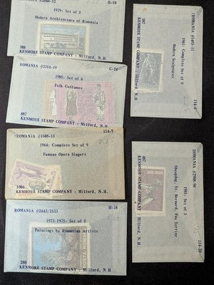 Quantity of Romania Stamps in Bags Unchecked From Estate! -Many Sets - 78 Photos