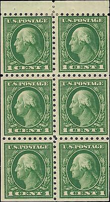 VEGAS - 1914 USA Booklet Pane of 6 - Scott 424 - MLH, OG