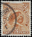 VEGAS - 1907-08 New Zealand Huia Bird 3c - Scott 126 - Centering! - Perf 14x15