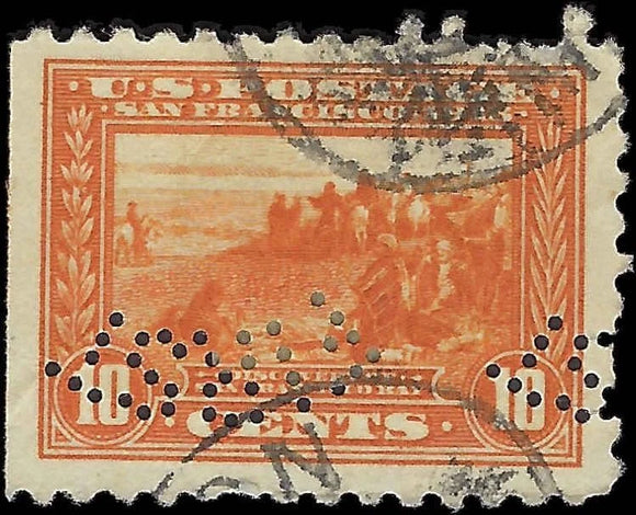 c1915 - Scott # 404 10c Panama Pacific Perf 10 -Used -Pulled Perf-Well Centered!