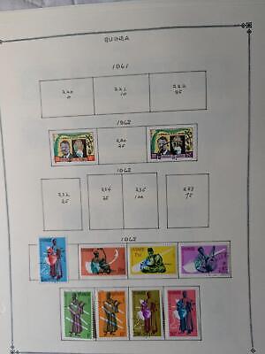 VEGAS - Guinea Stamps on Modified Scott Pages ~1959-81 & Back of Book -63 Photos