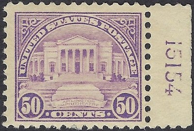 c1923 - USA 50c Arlington - Sc# 570 - MNH, Undisturbed OG With Plate #