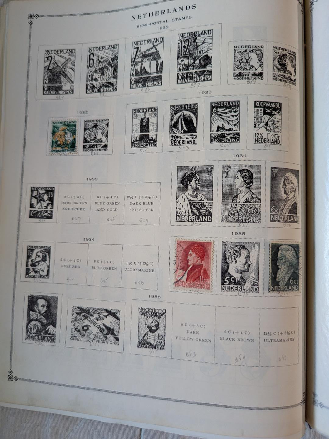 Netherlands Collection Early to ~1973 on Scott Pages - Mint & Used ~47 Photos