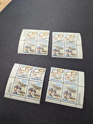 VEGAS - 1978 Wright Airmail Plate Block Set of 4 -Scott C91, C92 Pl#38859 MNH