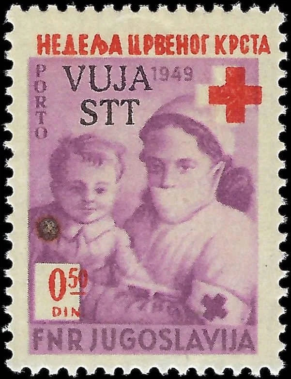 1951 Yugoslavia-Trieste Postal Tax & Due - Scott RA2, RAJ2 - MNH, OG -Flaw?