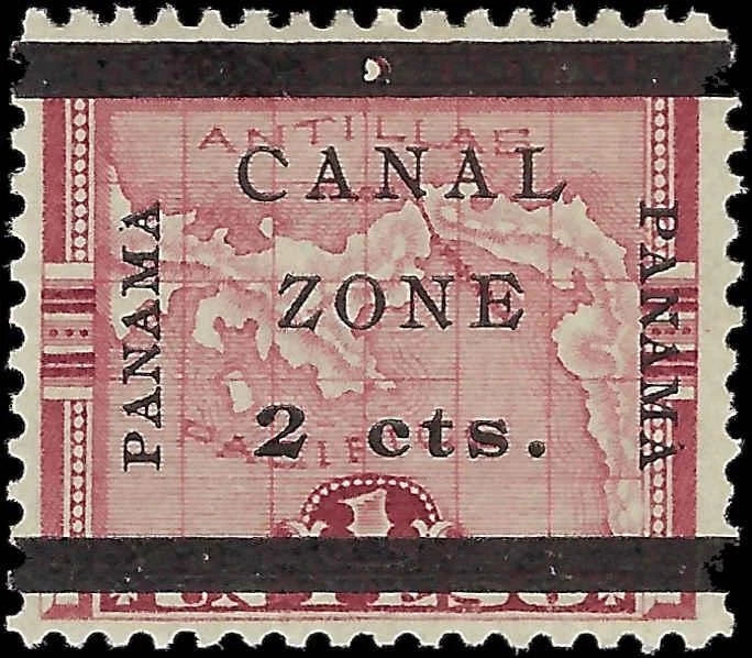 1906 USA Canal Zone Overprint Set - Scott 17 d,e,f Types - All MH, OG