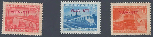 1950 Yugoslavia-Trieste Scott 18-20 MNH, Undisturbed Gum - Short Set