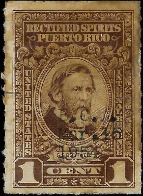 VEGAS - 1940s Puerto Rico Revenue - Rectified Spirits 1c