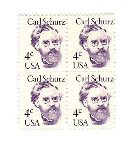 1983 Carl Schurz Block of 4 4c Postage Stamps, Scott1847, MNH, OG