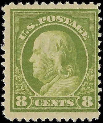 c1912 - Scott 414 8c Franklin Stamp (Perf 12) - MNH, Undisturbed OG - Fresh!