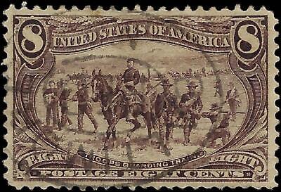 VEGAS - 1898 8c Trans-Miss - Scott 289 - Light Crease Lower Right Corner