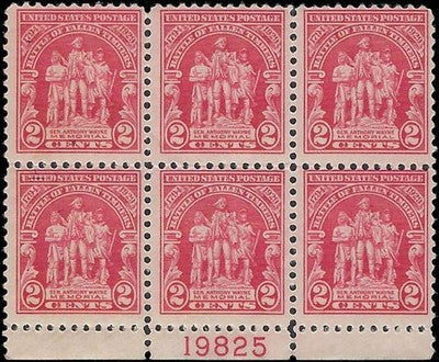 c1929 - 680 Battle of Fallen Timbers Issue Plate Block of 6, MNH, Undisturbed OG