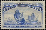 c1893 - Scott 233 4c Columbian Stamp Mint, No Gum - Clean & Beautiful!
