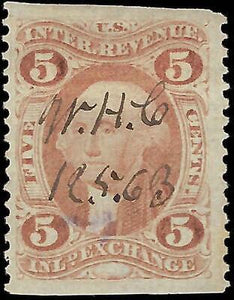 VEGAS - 1862-71 Revenue - Sc# R27b Part Imperf - Very Nice!