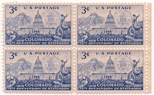 1951 Colorado Block Of 4 3c Postage Stamps, Sc #1001, MNH, OG