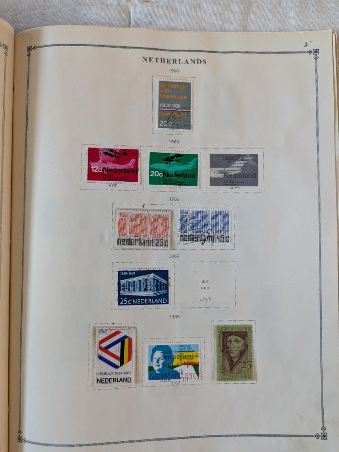 Netherlands Collection Early to ~1973 on Scott Pages - Mint & Used ~47 Photos