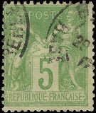c1876 France 5c - Used - Scott 67 - Type 1 - Solid