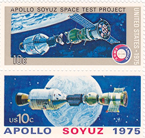 1975 Apollo Soyuz Block of 2 10c Postage Stamps - Scott 1569-1570 - MNH,OG