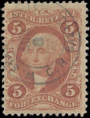 VEGAS - 1862-71 Revenue - Scott R25c - Nice Centering - Hand Stamp