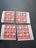 1971 Winged Airmail Envelope Plate Block Set of 4 Plate #34558 - Scott C79 MNH