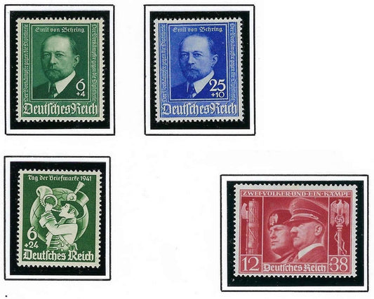1940 Germany Set - Sc# B186-B189 - MNH, Undisturbed OG - All Post Office Fresh!