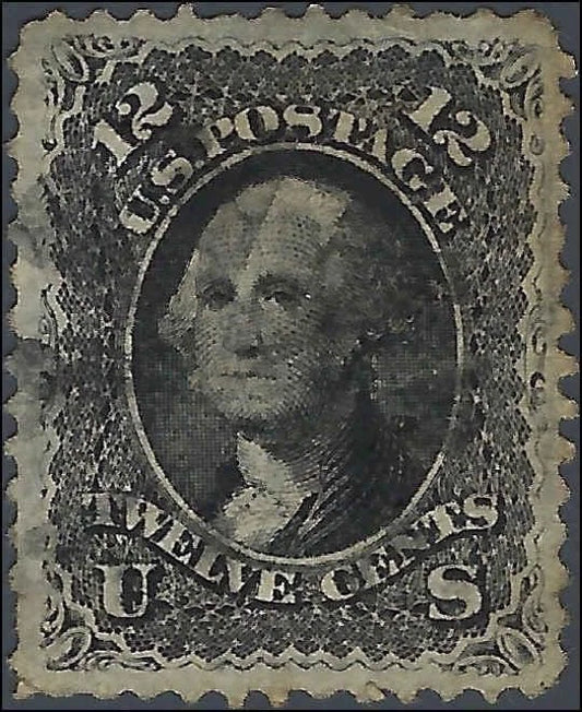 1861 USA - Scott 69 - 12c - Light Cancel - Solid - Excellent Centering!