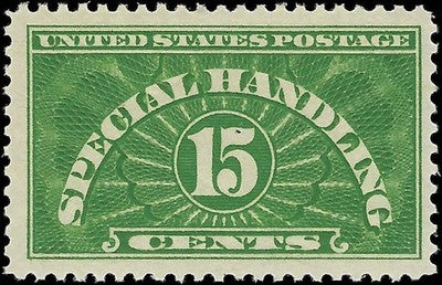 c1925 - Sc# QE2 15c Special Handling Stamp - MNH, OG - Solid - Well Centered