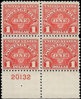 VEGAS - 1930 Postage Due Plate Block Of 4 - Sc# J77 - MNH, Light Gum Dist - P11